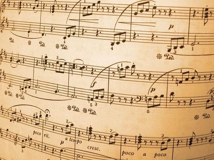 musik catatan musik kertas bass clef lines simbol suara treble clef, Wallpaper HD