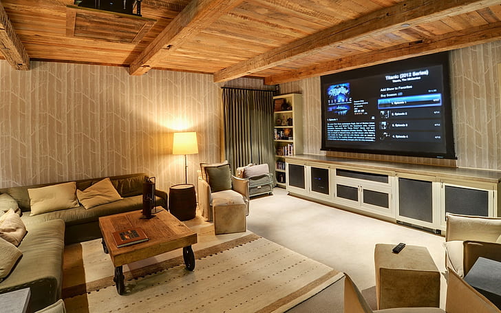 Rustic Living Room, домашний дизайн, гостиная, деревенский дизайн, HD обои