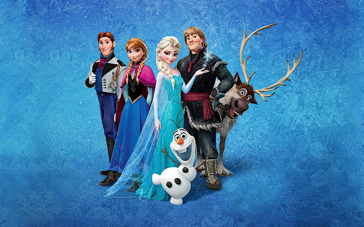 Movie, Frozen, Anna (Frozen), Elsa (Frozen), Frozen (Movie), Hans (Frozen), Kristoff (Frozen), Olaf (Frozen), Sven (Frozen), HD wallpaper