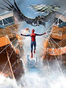 Человек-паук, возвращающийся домой (фильм), Питер Паркер, фильмы, супергерой, портретная экспозиция, HD обои HD wallpaper