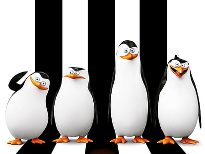 Pingüinos de Madagascar, Skipper, Kowalski, Pingüinos, 2014, Fondo de pantalla HD HD wallpaper