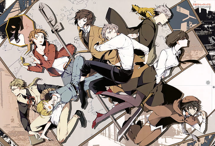 bungou stray dogs, all characters, seinen, Anime, HD wallpaper