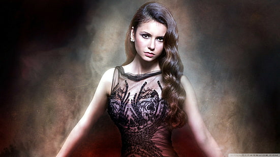 ผู้หญิง, Elena Gilbert, นักแสดง, ผมสีน้ำตาล, Nina Dobrev, The Vampire Diaries, วอลล์เปเปอร์ HD HD wallpaper