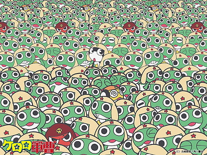 żaby keroro gunso kosmici geroro keroro kululu 1024x768 Zwierzęta żaby Sztuka HD, żaby, Keroro Gunso, Tapety HD HD wallpaper