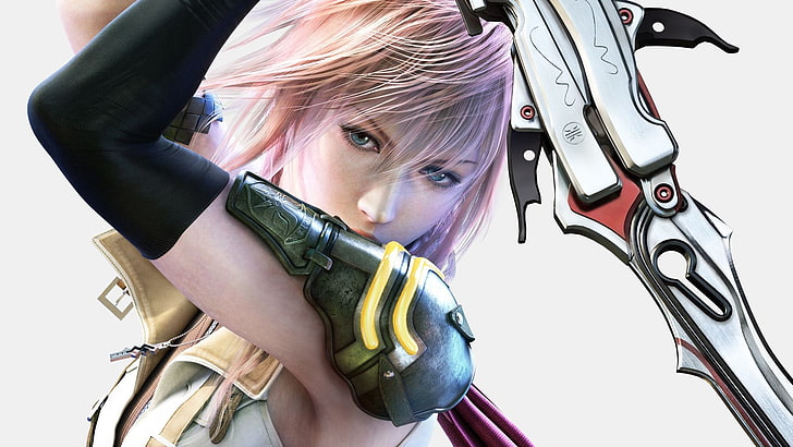 ชุดแบบดั้งเดิมของผู้หญิงสีชมพูและสีขาว Final Fantasy, Claire Farron, Final Fantasy XIII, วอลล์เปเปอร์ HD
