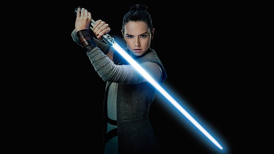 Guerra nas Estrelas: Os Últimos Jedi, Guerra nas Estrelas, Rey (de Guerra nas Estrelas), Rey, filmes, Daisy Ridley, mulheres, HD papel de parede HD wallpaper