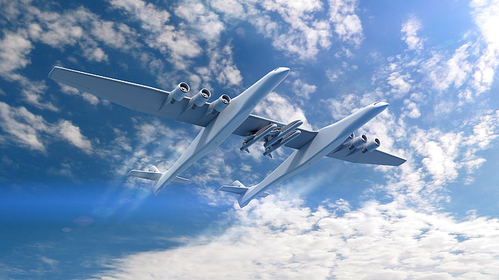 4K, Pegasus XL, aeronaves transportadoras, aeronaves Stratolaunch, HD papel de parede