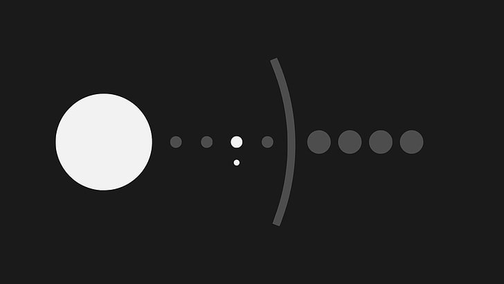 бял и сив кръгъл графичен тапет, прост, прост фон, син, Слънчева система, минимализъм, Земя, флаг, Слънце, произведения на изкуството, монохромен, син фон, цифрово изкуство, точки, HD тапет