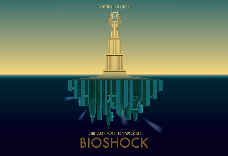 BioShock, Rapture, море, произведение искусства, видеоигры, HD обои