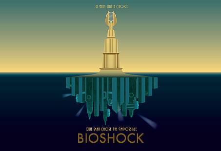 BioShock, Rapture, море, произведения на изкуството, видео игри, HD тапет HD wallpaper