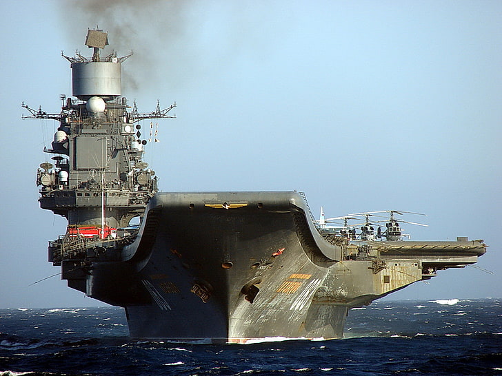 US battle ship, the sky, The carrier, sea., Admiral Kuznetsov, HD wallpaper