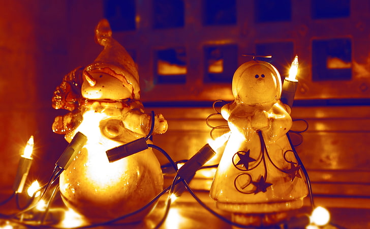 Seasons Greetings To All, snowman figurine, Holidays, Christmas, Seasons, Greetings, decorations, HD wallpaper