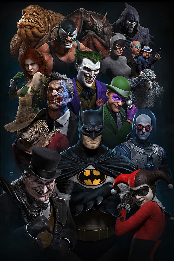 Comics, Joker, Batman, Two-Face, Catwoman, Mr. Freeze, Ra's Al Ghul,  Penguin, HD wallpaper | Wallpaperbetter
