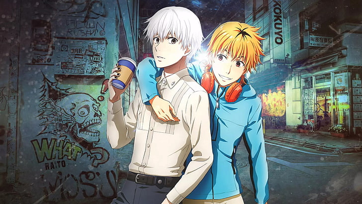 Zwei männliche Anime-Figuren, Anime, Tokyo Ghoul, Hideyoshi Nagachika, Ken Kaneki, HD-Hintergrundbild