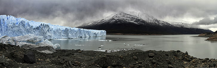 الطبيعة والمناظر الطبيعية والأنهار الجليدية والجليد والجبال، خلفية HD