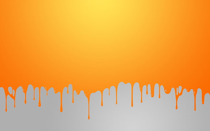 papel pintado de pintura naranja, arte digital, color sólido, Fondo de pantalla HD