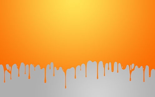 papel pintado de pintura naranja, arte digital, color sólido, Fondo de pantalla HD HD wallpaper