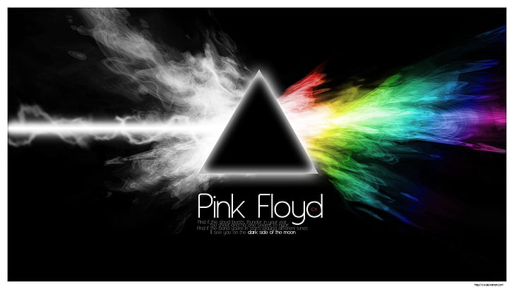 ピンク・フロイドのアルバムの壁紙、ピンク・フロイド、サイン、テキスト、グラフィックス、トライアングル、 HDデスクトップの壁紙