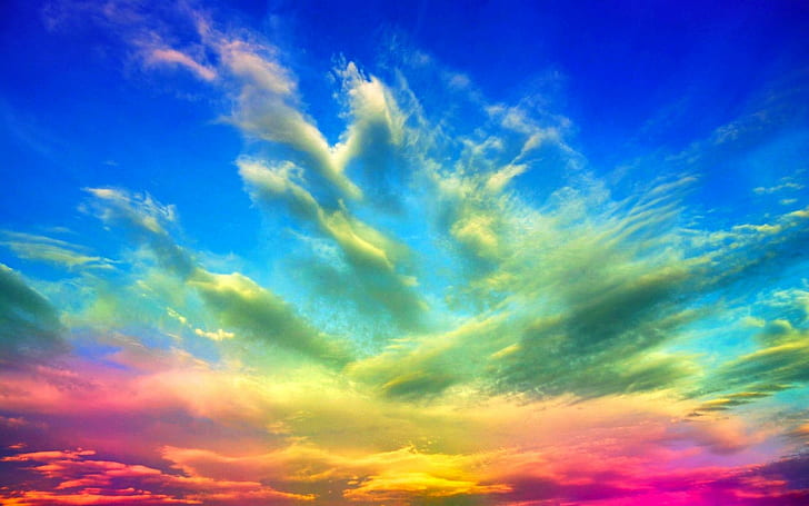 Цветове на облаците, природа, цветове, облаци, природа и пейзажи, HD тапет