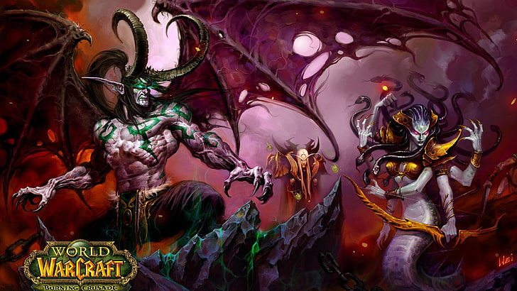 Warcraft, World Of Warcraft, Illidan Stormrage, Kael'thas Sunstrider, Lady Vashj, HD wallpaper
