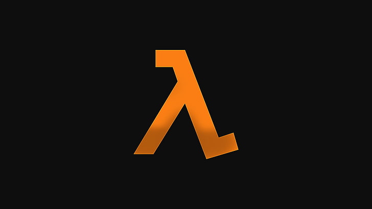 logo, Half-Life, orange, HD wallpaper