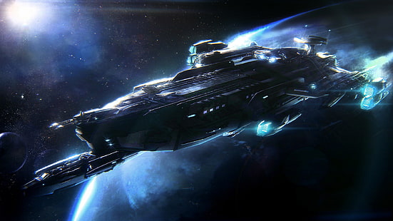graue Raumschiff Tapete, Star Citizen, Idris, Science Fiction, Raumschiff, Videospiele, HD-Hintergrundbild HD wallpaper