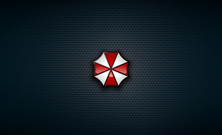 Лого на Umbrella Corporation, червено, лого, кръст, Resident Evil, Umbrella, зло, Biohazard, Umbrella Corp., RE, като остане Godzilla, Umbrella Corporarion, Нашият бизнес е самият живот, HD тапет