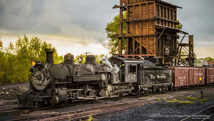 Cumbres & Toltec Narrow Gauge Railway, Chama, New Mexico, Transportation, HD wallpaper