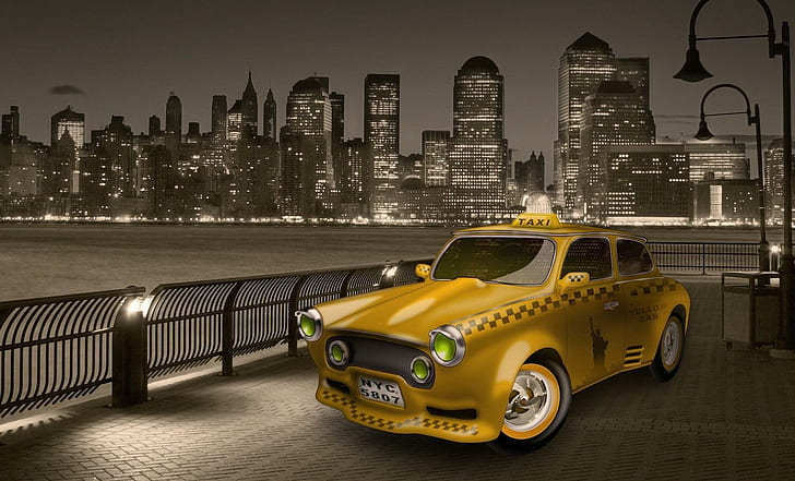 Taxi, beautiful, taxi, other, cars, HD wallpaper