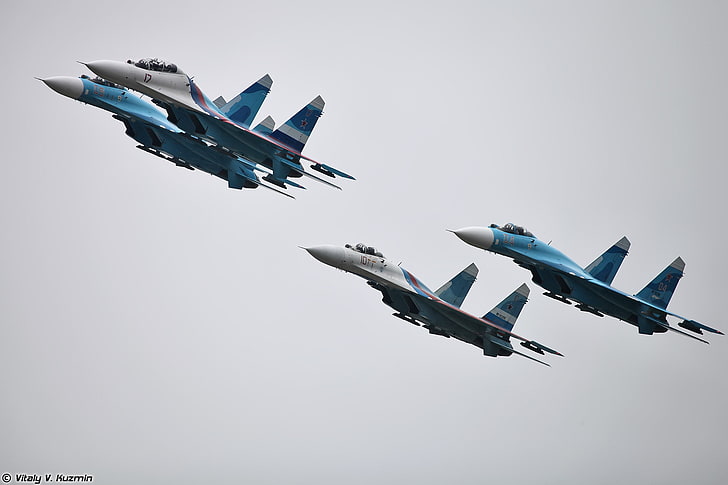 Su-27、軍用機、航空ショー、ジェット戦闘機、スホーイSu-27、 HDデスクトップの壁紙