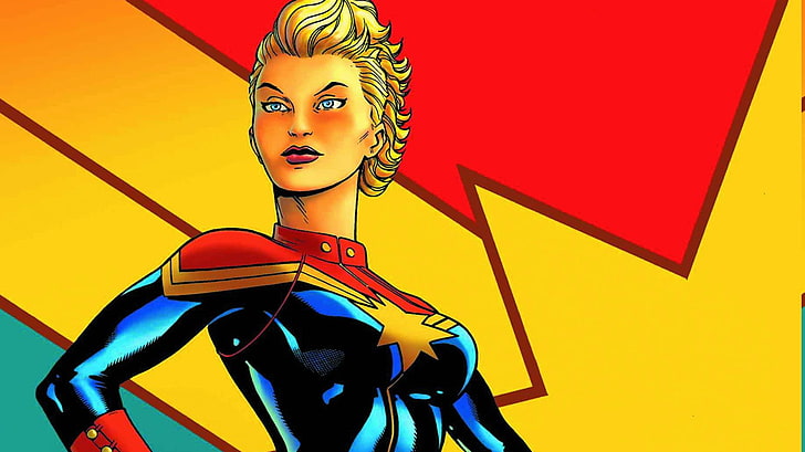 Капитан Марвел, Кэрол Дэнверс, Marvel Comics, супергерой, HD обои