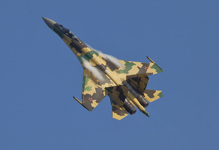 Avión de combate Sukhoi Su-27, caza, seco, su-35S, la fuerza aérea rusa, Fondo de pantalla HD