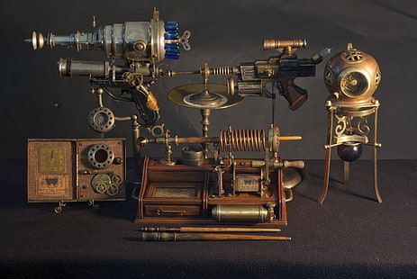 mecánico, steampunk, Fondo de pantalla HD HD wallpaper