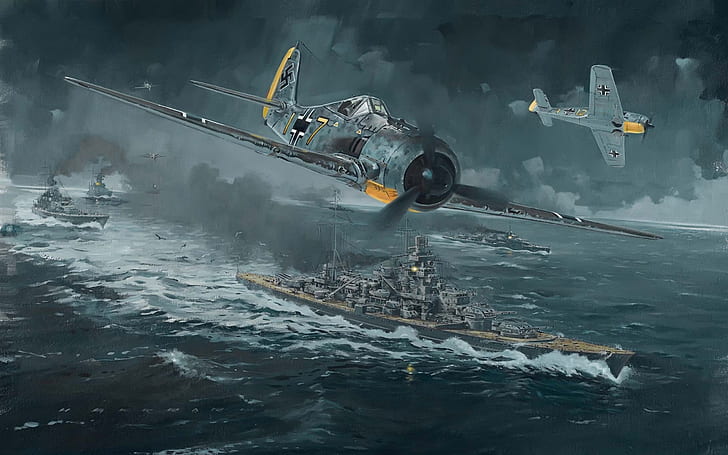 Airplane Painting Art Ships Focke Wulf Fw 190 Flight Swastika Cross Aviation Wallpapers And Photos 331689, HD wallpaper