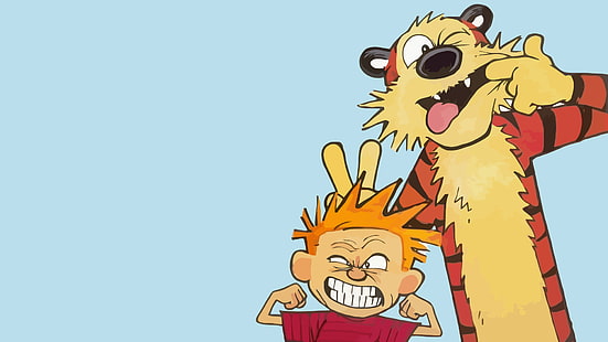 Calvin i Hobbes, komiksy, Bill Watterson, Tapety HD HD wallpaper