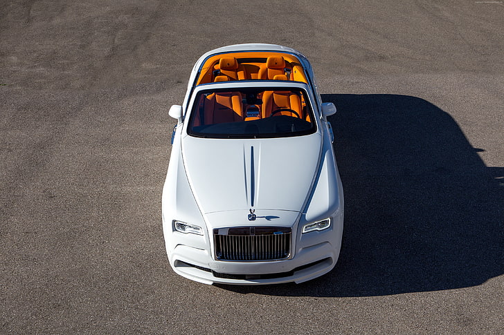 blanco, autos de lujo, Spofec Rolls-Royce Dawn, Fondo de pantalla HD