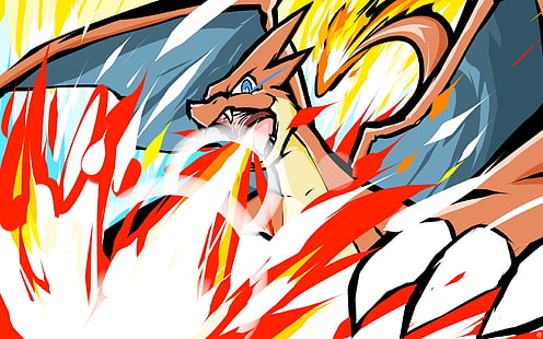 Ilustración de Pokémon Charizard Y, ishmam, Pokémon, Charizard, Mega Charizard Y, Fondo de pantalla HD HD wallpaper