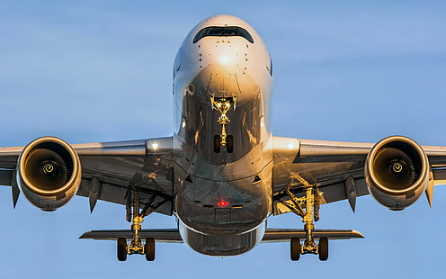 Airbus A350 lotnictwa cywilnego zbliżenie, Tapety HD HD wallpaper