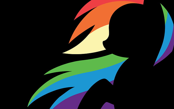 Моето малко пони, Rainbow Dash, минимализъм, HD тапет