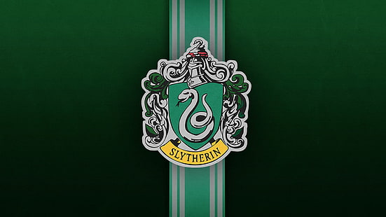 Logo Slytherin, Slytherin, Sonserina, Harry Potter, Hogwarts, Wallpaper HD HD wallpaper
