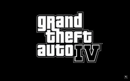 Grafika z Grand Theft Auto IV, GTA 4, Grand Theft Auto 4, logo, Tapety HD HD wallpaper