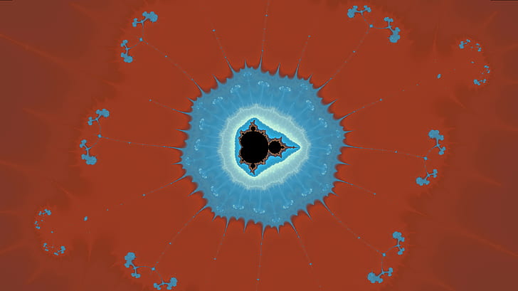 Fractal, Mandelbrot, abstrakter, roter Hintergrund, HD-Hintergrundbild