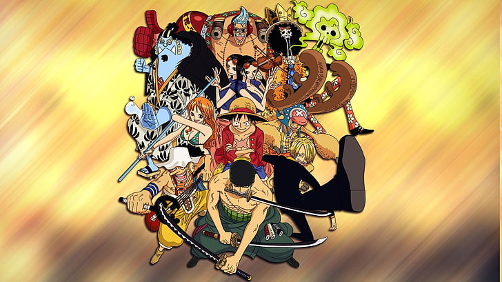 Brook, Franky, Jimbei, Monkey D.Luffy, Nami, Nico Robin, One Piece, Roronoa Zoro, Sanji, Tony Tony Chopper, Usopp, Tapety HD