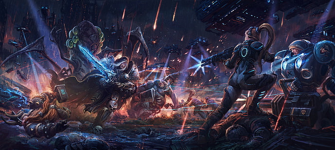 Starcraft, Warcraft, Arthas, Wikinger, Helden des Sturms, Nova Terra, Abathur, Stiche, Tychus mehr, HD-Hintergrundbild HD wallpaper