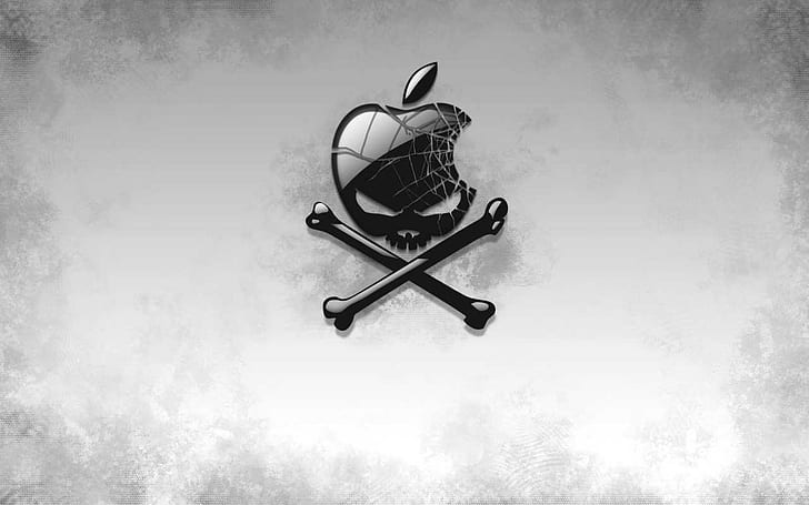 Apple Pirate, logo pirata di mele, mela, pirata, marchio e logo, Sfondo HD