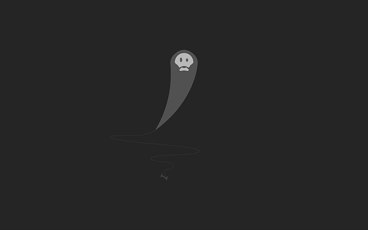 Ilustrasi Grim Reaper, minimalis, seni digital, sederhana, Wallpaper HD