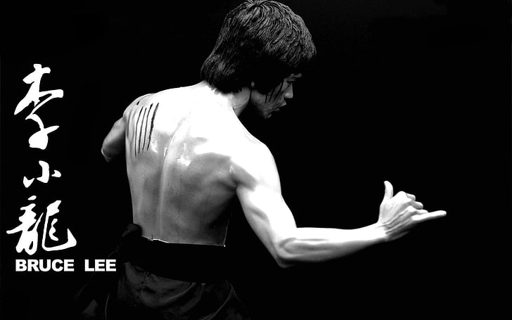 grayscale photo of Bruce Lee digital wallpaper, Actors, Bruce Lee, HD wallpaper