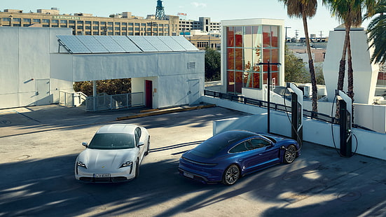 Porsche, Taycan, รถยนต์ไฟฟ้า, วอลล์เปเปอร์ HD HD wallpaper