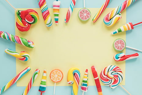 طعام ، حلوى ، ألوان ، لولي بوب ، حلويات، خلفية HD HD wallpaper