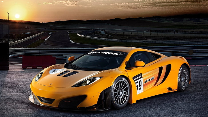 żółto-czarny samochód sportowy, McLaren MP4-12C, McLaren, pomarańczowe samochody, samochód, pojazd, Super Car, Tapety HD
